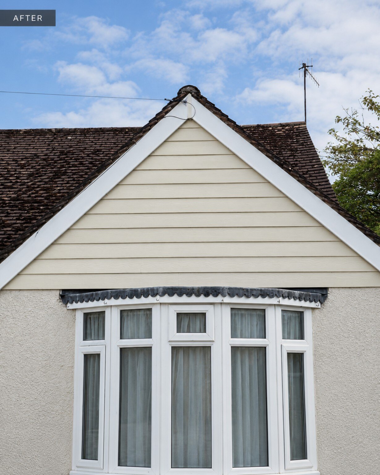 Completed horizontal gable cladding after exterior carpentry in Felpham