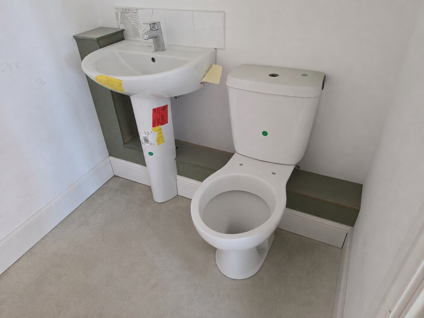 Bathroom skirting and boxing during a Littlehampton new-build second fix