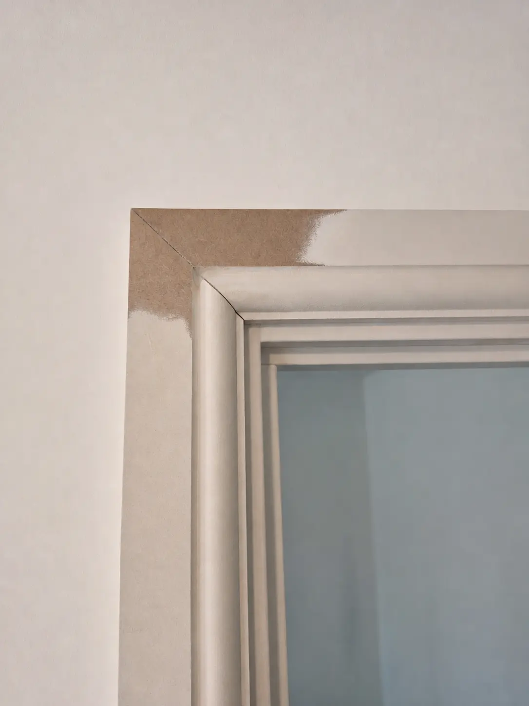 Close second-fix architrave mitre detail in Littlehampton